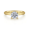 Lark - 14K Yellow Gold Round Solitaire Engagement Ring
