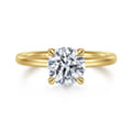 Lark - 14K Yellow Gold Round Solitaire Engagement Ring