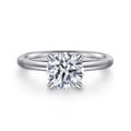 Lark - 14K White Gold Round Solitaire Engagement Ring