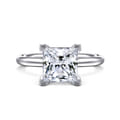 Lark - 14K White Gold Princess Cut Solitaire Engagement Ring