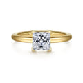 Lark - 14K Yellow Gold Princess Cut Solitaire Engagement Ring