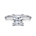 Lark - 14K White Gold Princess Cut Solitaire Engagement Ring