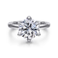 Emma - 14K White Gold Round Solitaire Engagement Ring