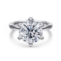 Emma - 14K White Gold Round Solitaire Engagement Ring