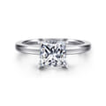 Emma - 14K White Gold Princess Cut Solitaire Engagement Ring