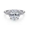 Shira - 14K White Gold Split Shank Oval Diamond Engagement Ring