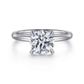 Elia - Platinum Solitaire Round Diamond Engagement Ring