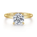Elia - 14K Yellow Gold Solitaire Round Diamond Engagement Ring