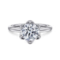 Kamera - 14K White Gold Round Solitaire Engagement Ring