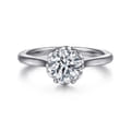 Tiona - Platinum Round Diamond Solitaire Engagement Ring