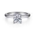 Evelynn - 14K White Gold Round Solitaire Diamond Engagement Ring