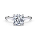 Evelynn - 14K White Gold Round Solitaire Diamond Engagement Ring