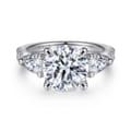 14K White Gold Diamond Engagement Ring