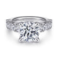14K White Gold Diamond Engagement Ring