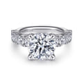 Briella - 18K White Gold Round Diamond Engagement Ring