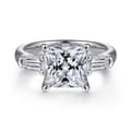 14K White Gold Diamond Engagement Ring