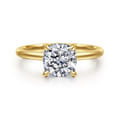 Evelina - 14K Yellow Gold Pear Shape Solitaire Diamond Engagement Ring