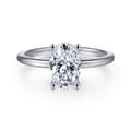 Evelina - 14K White Gold Solitaire Diamond Engagement Ring