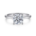 Evelina - Platinum Round Solitaire Diamond Engagement Ring