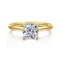 Cari - 14K Yellow Gold Cushion Diamond Engagement Ring