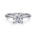 Cari - 14K White Gold Cushion Diamond Engagement Ring