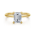 Cari - 14K Yellow Gold Emerald Cut Diamond Engagement Ring