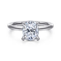 Cari - 14K White Gold Elongated Cushion Diamond Engagement Ring
