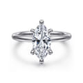 Cari - 14K White Gold Marquise Shape Diamond Engagement Ring