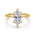 Cari - 18K Yellow Gold Marquise Diamond Engagement Ring