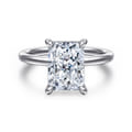 Cari - 14K White Gold Radiant Cut Diamond Engagement Ring