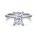 Cari - 14K White Gold Radiant Cut Diamond Engagement Ring