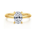 Cari - 18K Yellow Gold Oval Diamond Engagement Ring