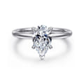 Cari - 14K White Gold Pear Shape Diamond Engagement Ring
