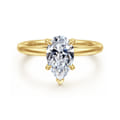 Cari - 14K Yellow Gold Pear Shape Diamond Engagement Ring