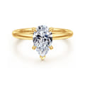 Cari - 18K Yellow Gold Pear Diamond Engagement Ring