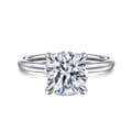 Cari - 14K White Gold Round Diamond Engagement Ring