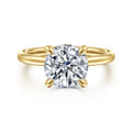 Cari - 14K Yellow Gold Round Diamond Engagement Ring
