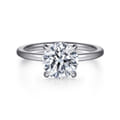 Cari - 14K White Gold Round Diamond Engagement Ring