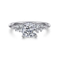 Reena - 14K White Gold Cushion Cut Diamond Engagement Ring