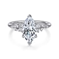 Reena - 14K White Gold Marquise Shape Diamond Engagement Ring