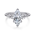 Reena - 18K White Gold Marquise Shape Diamond Engagement Ring