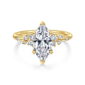 Reena - 14K Yellow Gold Marquise Shape Diamond Engagement Ring