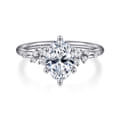 Reena - Platinum Oval Diamond Engagement Ring