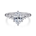 Reena - 14K White Gold Oval Diamond Engagement Ring