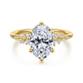Reena - 14K Yellow Gold Oval Diamond Engagement Ring