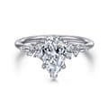 Reena - 14K White Gold Pear Shape Diamond Engagement Ring