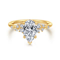 Reena - 18K Yellow Gold Pear Shape Diamond Engagement Ring