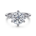 Reena - 14K White Gold Round Diamond Engagement Ring