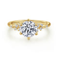 Reena - 14K Yellow Gold Round Diamond Engagement Ring