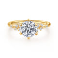 Reena - 18K Yellow Gold Round Diamond Engagement Ring